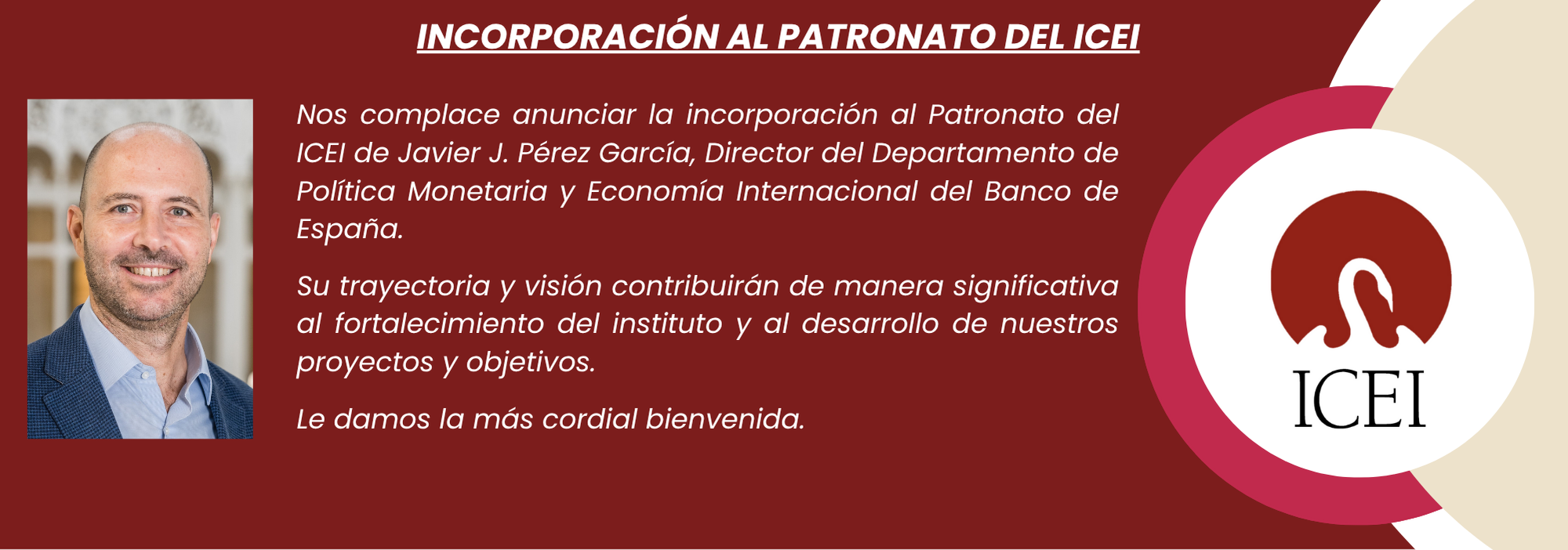 Nueva incorporación al Patronato del ICEI